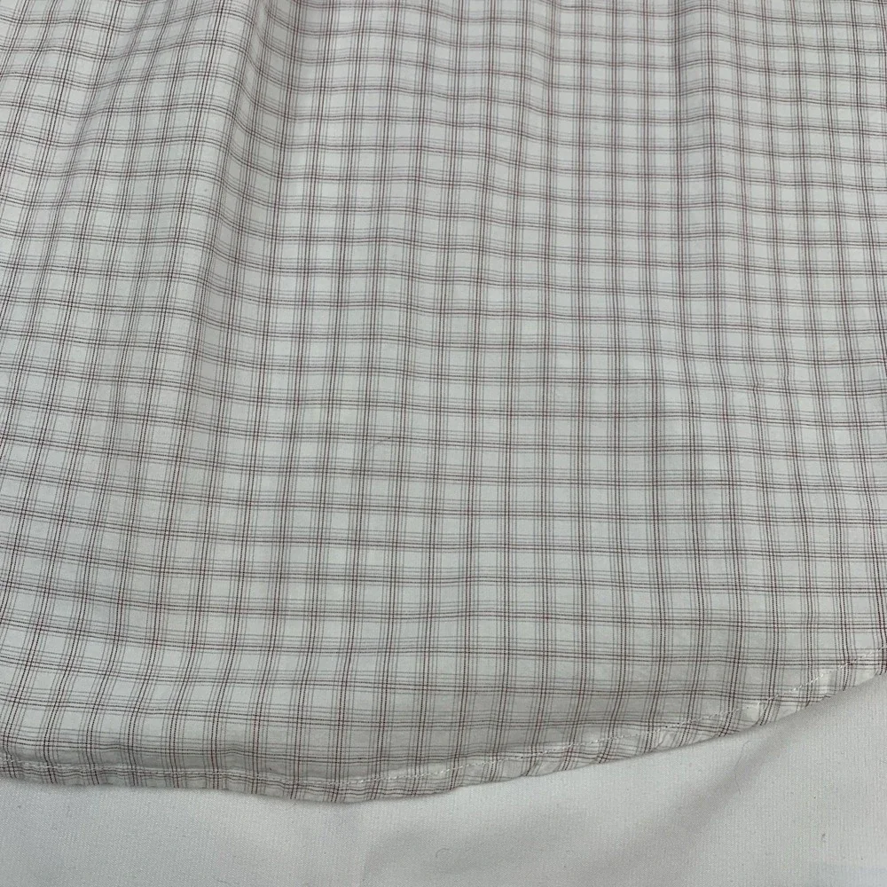 Polo‎ Jeans Co Ralph Lauren Mens Medium Plaid Short Sleeve Button Down Shirt Red